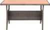 vidaXL Gartentisch Grau 120x70x66 cm Poly Rattan Anteprima dell’immagine prodotto 1