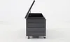 A dark gray storage box with its lid open, shown from the side on a white background. Produktbild-Vorschau
