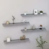 vidaXL Étagères murales 4 pcs. Gris 80x9x3 cm - Etagères Voir les images du produit 2