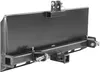 A close-up studio shot of a heavy-duty metal attachment plate for a compact loader or tractor. Anteprima dell’immagine prodotto