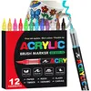Acryl-Pinselmarker-Set mit 12 Farben für DIY-Malerei Produktbild-Vorschau 1