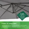 Leco Oval-Schirm anthrazit - Maße: 270 cm x 460 cm x 245 Produktbild-Vorschau 6