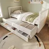 Flieks Holzbett 90x200cm mit Ausziehbett, Jugendbett mit 3 Produktbild-Vorschau 4