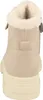 A rear view of a cream-colored boot with a white sole and fluffy lining. Anteprima dell’immagine prodotto