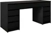 A black desk with multiple drawers against a white background. Produktbild-Vorschau