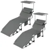Arvioo Sonnenliege klappbar 2x, Gartenliege mit Dach, Produktbild-Vorschau 1