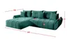 A teal sectional sofa with dimensions indicated by measurement lines and numbers. Náhľad obrázku produktu