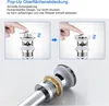 Siphon Pop Up Ablaufgarnitur mit Überlauf Universal Produktbild-Vorschau 2
