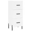 Sideboard Weiß 34,5x34x90 cm Holzwerkstoff Produktbild-Vorschau 1
