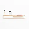 A minimalist shelf with a phone, pencil, and glasses. Produktbild-Vorschau