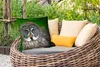MuchoWow® Outdoor Kissen - Vogel - Eule - Tiere - Braun - Produktbild-Vorschau 3