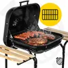 Holzkohlegrill Grillwagen mit Ablagen Gartengrill Camping Produktbild-Vorschau 3