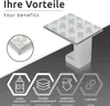 ECENCE 2x Handtuchhaken ohne Bohren selbstklebend Chrom Produktbild-Vorschau 6