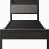 okwish čalouněná kovová postel 90x200 cm s roštem, USB Náhled obrázku produktu 8