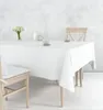 Weiße Tischdecke 140 × 260 cm – Klassische Tischwäsche für Produktbild-Vorschau 3