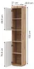 Badschrank Vicco Luna Eiche Wotan 37 x 190 cm, Model 36757 Produktbild-Vorschau 2