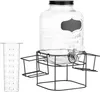 Navaris Getränkespender 5 Liter aus Glas mit Getränkehalter Produktbild-Vorschau 6