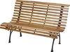 Gartenbank HWC-F97, Sitzbank Parkbank Holzbank, 2-Sitzer Produktbild-Vorschau 1