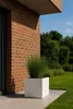 VIVANNO Pflanzkübel Fiberglas BLOCK Würfel, Weiß matt - Produktbild-Vorschau 2
