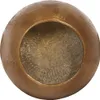 A round, hammered brass bowl is shown against a white background. Náhled obrázku produktu