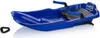 A blue plastic sled with black seats and handles, shown on a white background. Anteprima dell’immagine prodotto