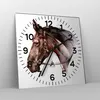 Wanduhr - Quadrat - Glasuhr - Pferd Abstraktion - 30x30cm - Produktbild-Vorschau 4