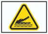 Schild Warnung Krokodil Symbol A4 Rückseite selbstklebend Produktbild-Vorschau 1