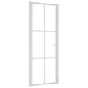 vidaXL Innentür 83x201,5 cm Weiß ESG-Glas und Aluminium Produktbild-Vorschau 1