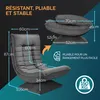 Casaria® Poltrona Relax da Lettura con Schienale Regolabile Anteprima dell’immagine prodotto 5