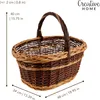 Creative Home Weidenkorb mit Henkel Zweifarbig - 48 x 34 x Produktbild-Vorschau 2