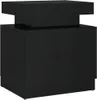 A black nightstand with a modern, geometric design. Náhľad obrázku produktu