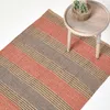 HOMESCAPES Handgewebter Schwarz-Roter Jute-Teppich mit Produktbild-Vorschau 1