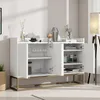 UnboxG Sideboard 120x30x80 cm Weiß, 4 Türen Schrank, Produktbild-Vorschau 4