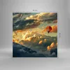 Bilder auf glas - Wolken Ballon Flug - 60x60cm - Glasbilder Produktbild-Vorschau 3