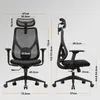 A diagram showing the dimensions of an office chair, with front and side views. Anteprima dell’immagine prodotto