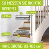 An illustration showing how to measure stairs for a product, likely a stair gate or carpet. Produktbild-Vorschau