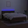 Boxspringbett mit Matratze & LED Dunkelbraun 140x190 cm Produktbild-Vorschau 4