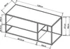 A technical drawing of a coffee table with dimensions indicated. Anteprima dell’immagine prodotto
