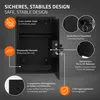ECD Germany Safe Tresor 43L 35x50x31cm Stahl Wandtresor mit Produktbild-Vorschau 3