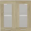 vidaXL Wisząca szklana szafka Lyon dąb sonoma 60x31x60 cm Podgląd zdjęcia produktu 6