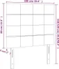 The Living Store LED Kopfteil Taupe 100x5x118/128 cm Stoff Produktbild-Vorschau 6