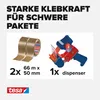 tesa Paketklebeband Abroller inkl. 2 Rollen extra starkes Produktbild-Vorschau 2