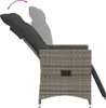 Möbel Gartensessel Verstellbar mit Kissen Grau Poly Rattan Produktbild-Vorschau 7