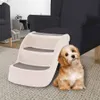 vidaXL Hundetreppe mit 3 Stufen Klappbar Creme 50x38x38 cm Produktbild-Vorschau 2