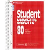A spiral-bound notebook with a red grid pattern and white text. Podgląd zdjęcia produktu