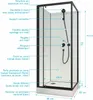 Cabine de douche carrée 80x80x200 cm - Porte pivotante - Voir les images du produit 4