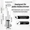 RVS toiletrolhouder, staand, met toiletborstel, gemaakt van Productafbeelding-voorbeeld 6