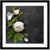 Bild - 50 cm x 50 cm - MDF - Rahmen, Wandkunst - Knoblauch Produktbild-Vorschau 1