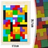 Klocki Montessori Puzzle Drewniane Tetris Układanka Zestaw Podgląd zdjęcia produktu 5