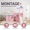 Lits superposé 90x200 cm avec Tour Toboggan Matelas Lit Voir les images du produit 17